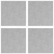 Vidaxl Stopnice Kvadrat 4 szt. srebrna 40 x 40 cm Aluminij