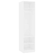 Vidaxl Garderobna omara bela 50x50x200 cm iverna plošča