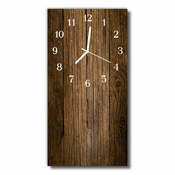 tulup.si Steklena navpična ura Rjava les plank 30x60 cm