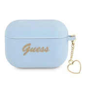 Guess GUAPLSCHSB AirPods Pro ovitek moder/blue Silikonski čar Heart Collection