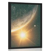 Plakat pogled iz vesolja - 40x60 black