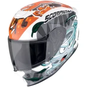 The4elements Scorpion EXO-JNR AIR The4elements motociklisticka kaciga bijela-plava-narancasta