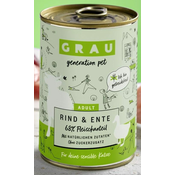 Grau GP Adult konzervirana hrana za macke, govedina i patka, bez žitarica, 6 x 400 g