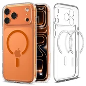 Spigen OVITEK SPIGEN MAGSAFE ZA IPHONE 17 PRO MAX PROZOREN Z ORANŽNO BARVO