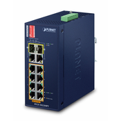 PLANET IFGS-1022HPT mrežni prekidač Neupravljano Fast Ethernet (10/100) Podrška za napajanje putem Etherneta (PoE) Plavo
