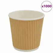 Vidaxl vidaXL Papirnati kozarci, 1000 kosov, 113 g, 100 ml, rjavi