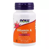 Vitamin A 10000 IU - NOW Foods 100 kaps.