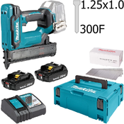 Set: Aku pištola DFN350Z + 2. bateriji + polnilec + kovček + žeblji (300F) | MAKITA - Makita - 15-35mm - 1.25x1.00mm - Alsafix J - 18V - 1.735kg