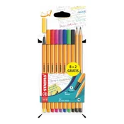 Set črtal STABILO point 88 (8 barv + 2 svinčnika HB)