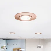 Sigor LED vgradni stropni reflektor Diled, O 8,5 cm, 6 W, Dim-To-Warm, roza - Dnevna soba/jedilnica - Sodobni - rosé - Aluminij