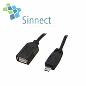 Sinnect USB 2.0 A/F na micro/M kabel, 0,14 m, (11.123)