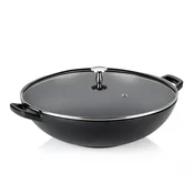 Kela Vok ponev s pokrovom KL-12475 litoželezna pečica CALIDO 36 cm črna