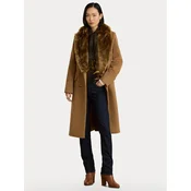 LAUREN RALPH LAUREN Volneni plašč 297P23450001 Svetlo rjava Oversize