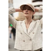 Marisse Womens Jacket L-Mr-4311 Off White