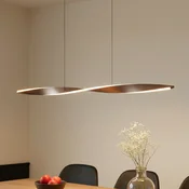 Lindby LED viseča svetilka Jaren, črna/rjava, 100 cm, CCT - Dnevna soba/jedilnica - Sodobni - rjava, črna - Kovina