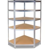 Kotna polica za shranjevanje G9040 40cm, srebrna/svetlo rjava