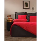 Dekordom Posteljina cb ranforce single - plain line - kirmizi/siyah ( 037784 )