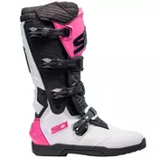 SiDi X Power SC motociklisticke cizme bijelo-crno-ružicaste