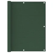Vidaxl Balkonsko platno temno zeleno 120x400 cm HDPE