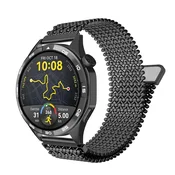 INF Zamenjava/združljiv del - Jekleni mrežasti pas za Huawei Watch GT Black, (5000264174)