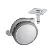 Pohištveno kolo Design Top z zavoro o 62 mm sivo/črno