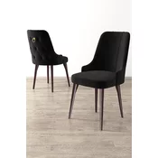 Hanah Home Set stolica Newa, 46x94x46 cm, 6 komada, Braon-crne