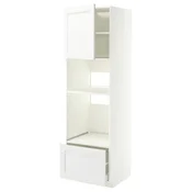METOD / MAXIMERA Visoki element za ugradne uredaje, bela Enköping/bela im. drveta, 60x60x200 cm