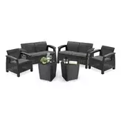 Set vrtnega pohištva Corfu rest z mizo luzon grafit