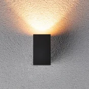 Paulmann LED-stenna svetilka za zunanjo uporabo Flame, črna, višina 8 cm, IP44 - Kovina