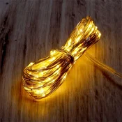 Iris 8 programa 10 m s daljinskim upravljačem/topla bijela/100 LED dioda/USB lanac svjetala, svjetlosna dekoracija 273-31