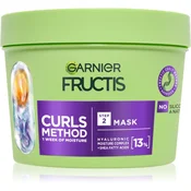 Garnier Fructis Method For Curls Mask maska za lase skodrani lasje suhi lasje valoviti lasje 370 ml unisex