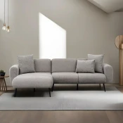 Atelier Del Sofa Kotna sedežna garnitura, leva stran - svetlo siva