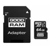 Micro SD XC Goodram Memory Card 64GB Class 10