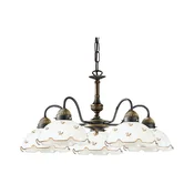 Kolarz 731.85.160 - Elegantni luster na lancu NONNA 5xE27/75W/230V sa cvetnim motivom, u boji roze zlata