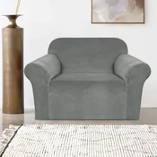 Rastegljiva navlaka Velvet-fotelja 80-120cm siva