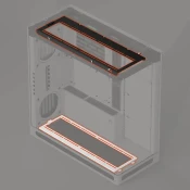 H&S HAVN HS 420 Nosilci za ventilatorje za 360mm radiator, bela/črna
