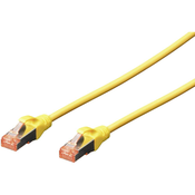 Digitus LAN (RJ45) Omrežni Priključni kabel CAT 6 S/FTP [1x Moški konektor RJ45 - 1x Moški konektor RJ45] 7 m Rumena Brez halogena, Zvit