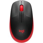 Logitech M190 full-size wireless mouse red - 2.4GHZ - EMEA - M190 ( 910-005908 )