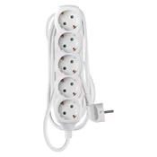 Podaljšek 3 m/5 vtičnic/beli/PVC/1,5 mm2