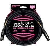 ERNIE BALL P06388 20FT XLR MIKROFONSKI KABEL ČRN