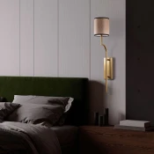 Opviq Zidna lampa Lumora-15339, 14x22x72cm, IP20, Zlatno-smeda boje