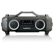Prijenosni zvucnik Lenco - SPR-200BK, vodootporan, crno/sivi
