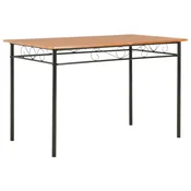 Vidaxl Jedilna miza rjava 120x70x75 cm mediapan