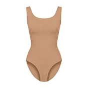 cfab Oblikovanje postave Tank Sculpting Bodysuit with Slip bež