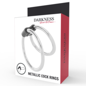 Darkness Metallic Cock Rings Double