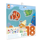 Janod My arts&crafts Mini Večkrat uporabne nalepke Morje od 18 mesecev