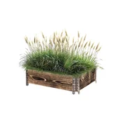 ATMOWOOD Lesena visoka greda z okovjem 80 x 60 x 20 cm - ožgana