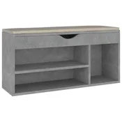 Vidaxl Klop za čevlje z blazino 104x30x49 cm iverna plošča