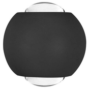 V-TAC LED stenska svetilka 2W, 200lm, dvojni svetlobni snop, črna, 4000K, IP54