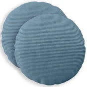 vidaXL Prevleka za blazino 2 pcs HEERLEN Modra O 50 cm korduroy